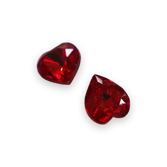 スワロフスキーラインストーン  ハート型チャトン 5.5mm #4831 ライトシャム 2粒