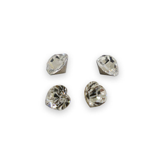 スワロフスキーラインストーン  ハート型チャトン 3.5mm #4835 クリスタル 8粒