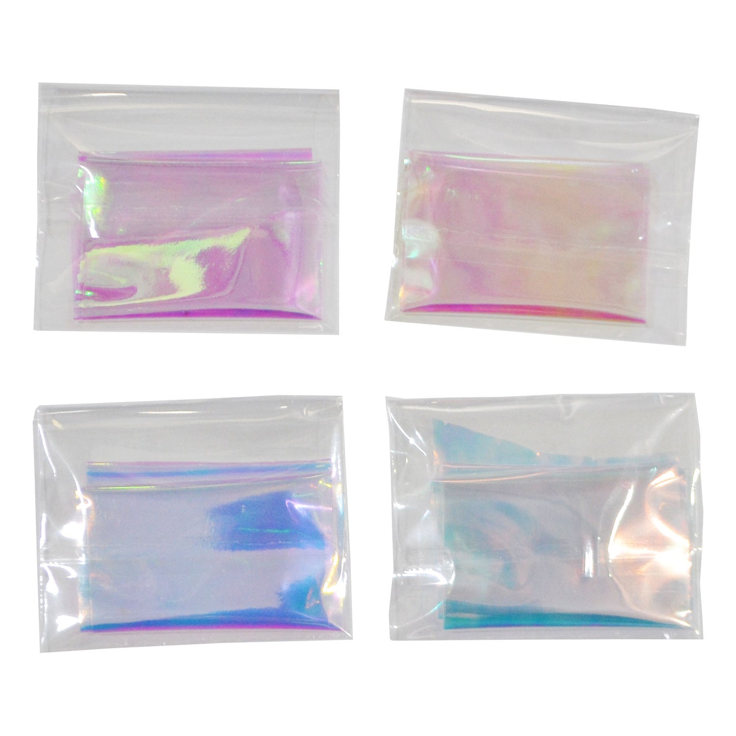 ネイルアート オーロラフィルム 4色セット リフェクションフィルム/ 1色=約4cm×20cm /オーロラフレンチ ホログラムシート