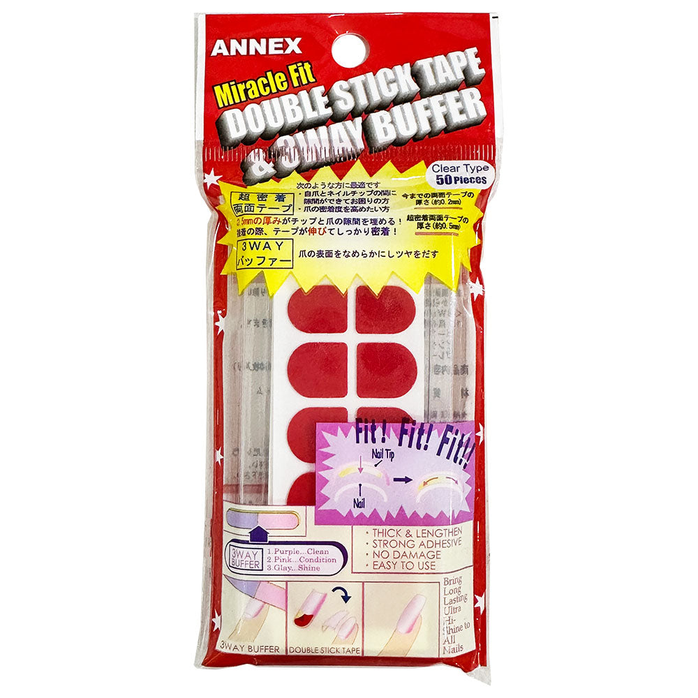 アネックス ネイルチップ用 両面テープ TB-3 ミラクルフィット / ANNEX DOUBLE STICK TAPE & 3WAY BUFFER