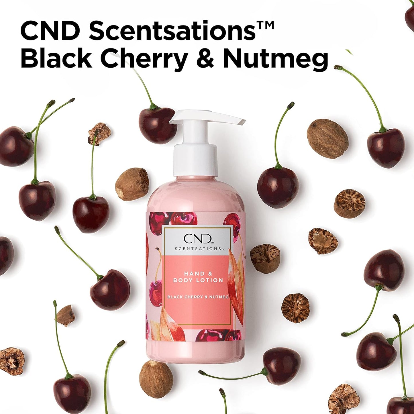 CND センセーション ハンド&ボディローション ブラックチェリー&ナツメグ 245ml 若々しいブラックチェリー&ナツメグの甘酸っぱい香り