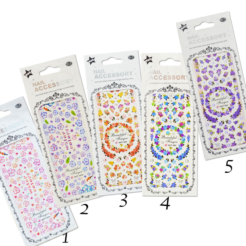 5枚セット♡ネイルシール ウォーターネイルシール♡1枚あたり66円の大特価!