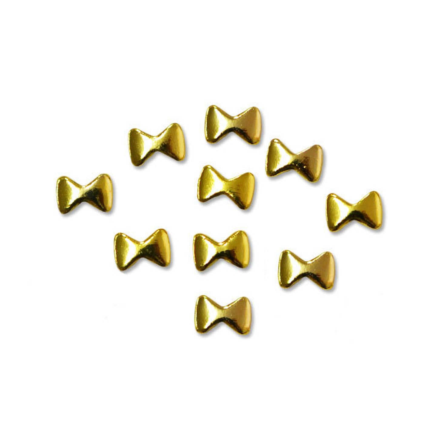 メタルパーツ ミニ キャンディーリボンぷっくり可愛いリボン 2mm×3mm (ゴールド)/20p入り