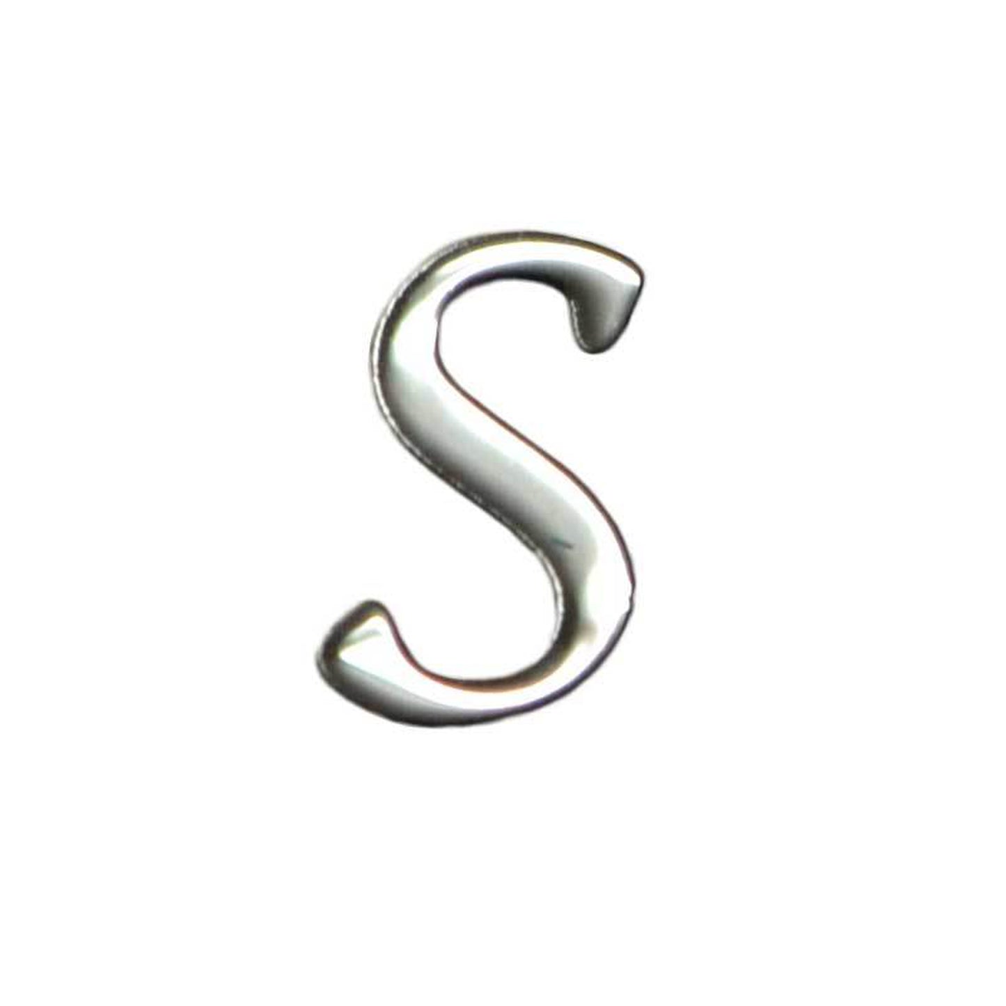 アルファベットイニシャルネイルパーツ!S/シルバー・人気の書体の5mmx3mm 10枚