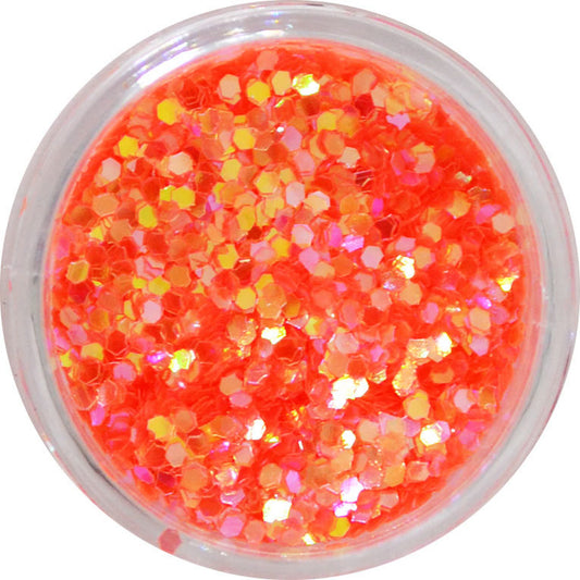 六角ホログラム ha06 オレンジ 1mm / ネイル ラメ グリッター ホログラム