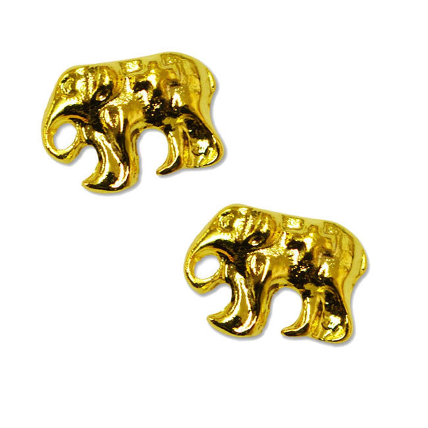 ジュエリーメタルパーツ 象 2個入り elephant ゴールド 9mm×6mm エレファント