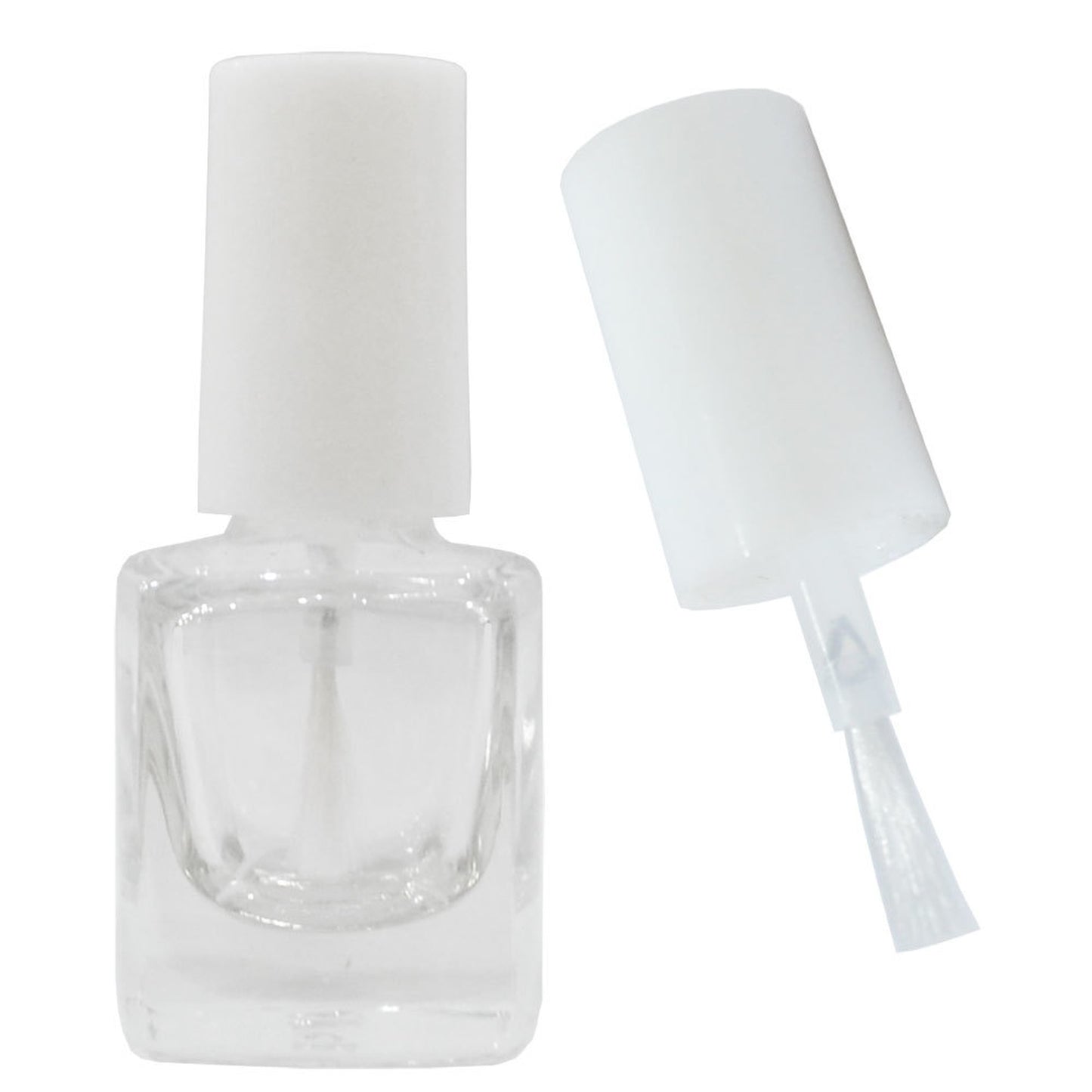 10本セット/マニキュアボトル5ml用 刷毛の色はクリアホワイト/スペアボトル あると便利なネイル用空瓶