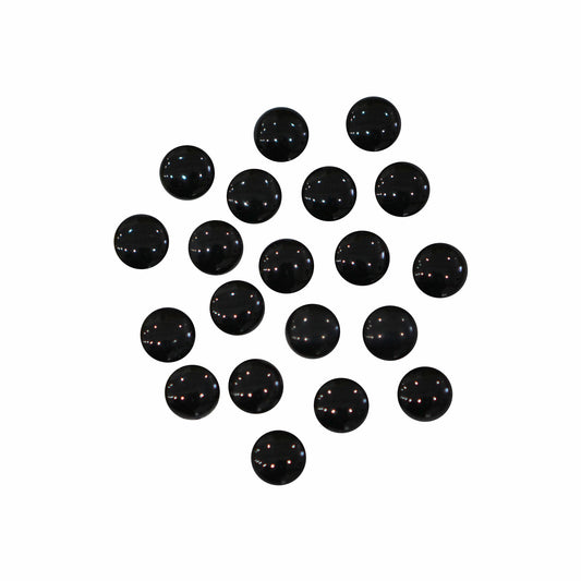 アクリルストーン 15粒 キャンディーストーン 01 黒飴 那智黒  ラウンド 4㎜  半丸パール ネイルストーン