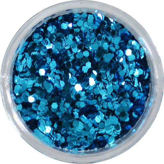 六角ホロ ヘキサゴン メタリック ホログラム hm11 オーシャンブルー 1mm プリンセスジュエリー / ネイル ラメ グリッター ホログラム