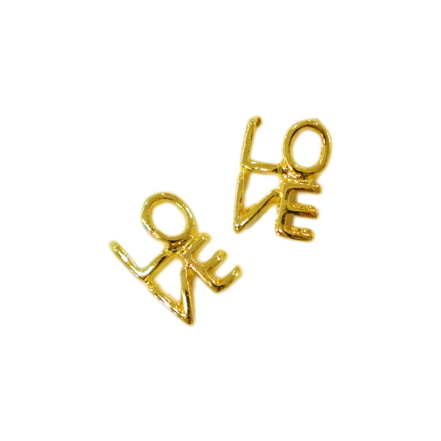 メタルパーツ Love 8mm×6mm ゴールド 2個 MP10159 ラブ