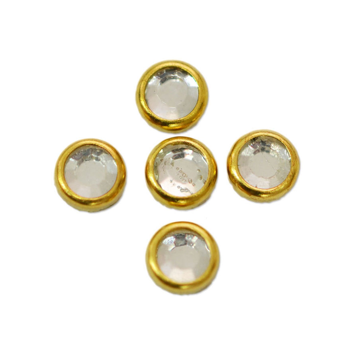 メタルパーツ ジュエリーメタルスタッズ ラウンド4mm 36番 クリスタル/10p入り