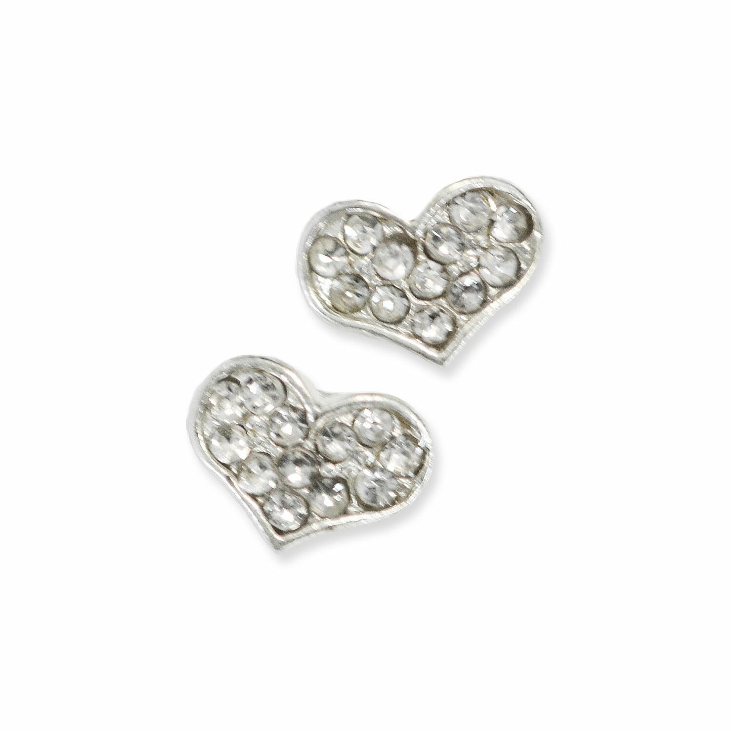 ネイルジュエリー 30番 ハート【L】6x8㎜ クリスタル【2個セット】