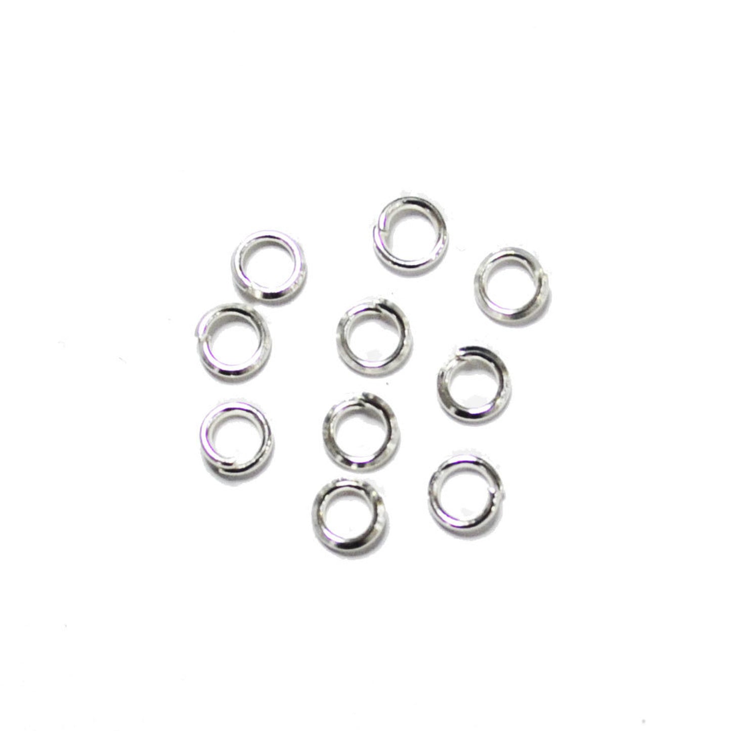 丸カン シルバー 銀色 外径約4mm 50個 丈夫な太さの0.7mm 手作りピアスやネイルアートに!