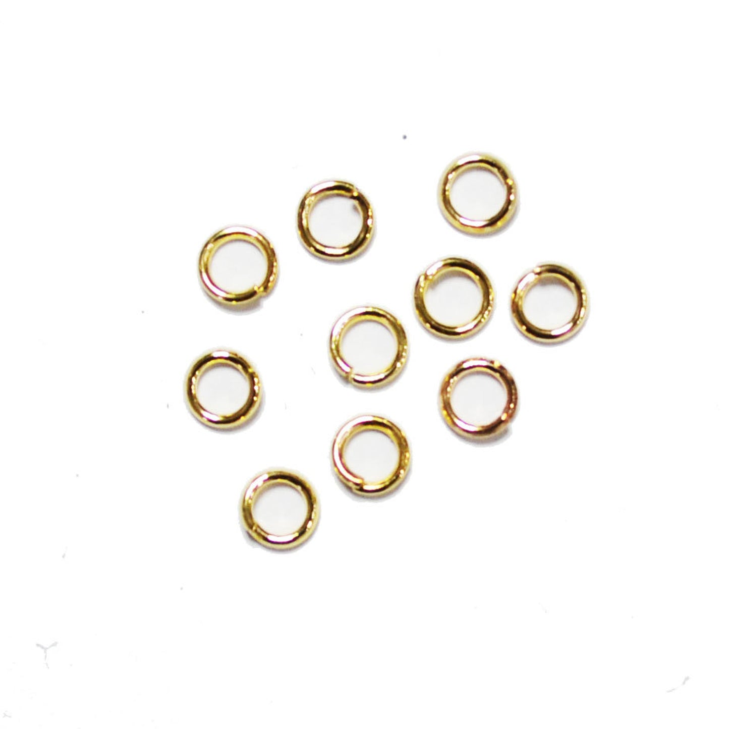 丸カン ゴールド 金色 外径約4mm 50個 丈夫な太さの0.7mm 手作りピアスやネイルアートに!