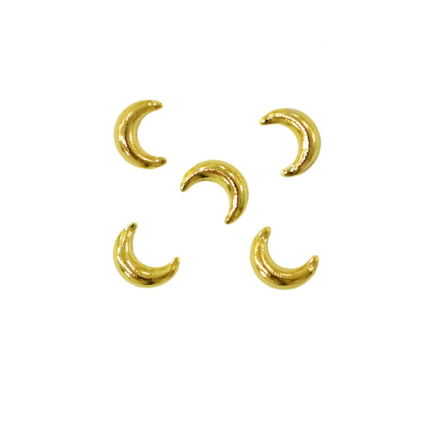 メタルパーツ Crescent Moon 4mm×3mm ゴールド 5個 MP10156 三日月