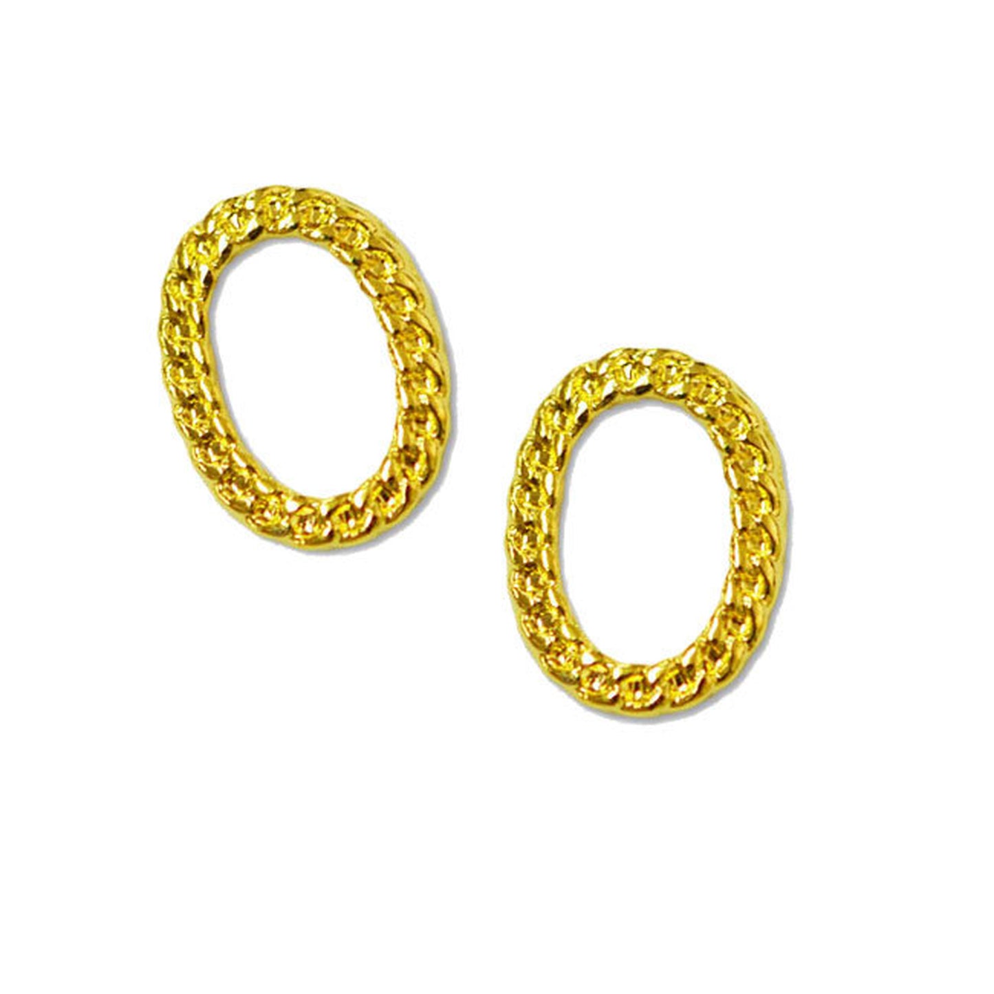 メタルパーツ mp10115 チェーンフレーム オーバル2個入り chain frame oval ゴールド 8mm×6mm