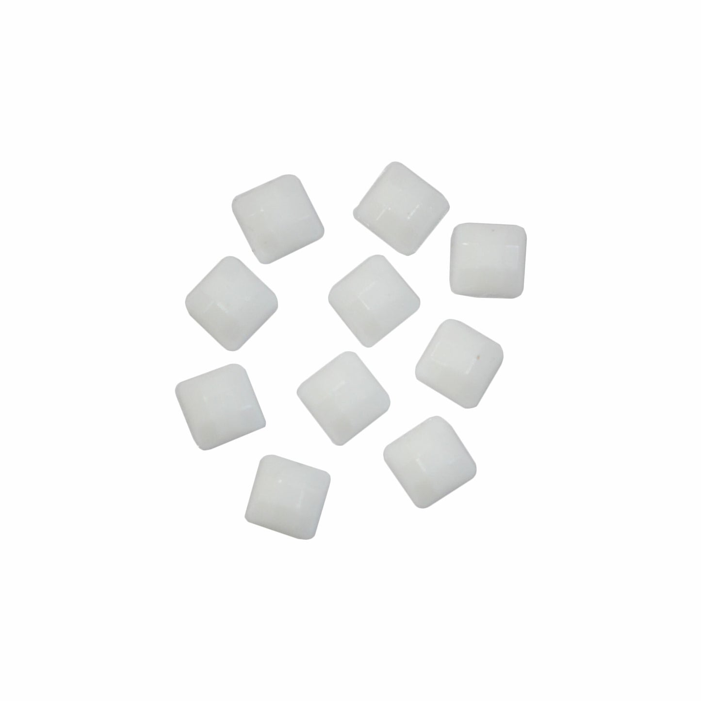 アクリルストーン 15粒 スクエア ストーン 03 チョークホワイト 4㎜ 白 四角 ネイルストーン