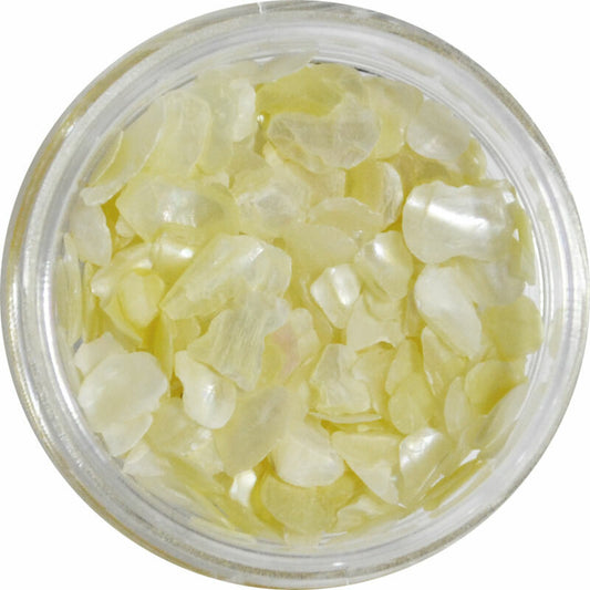 シェルストーン 01 アイボリーホワイト 丸いプラスチックケース入り 約1.5g プリンセスジュエリー