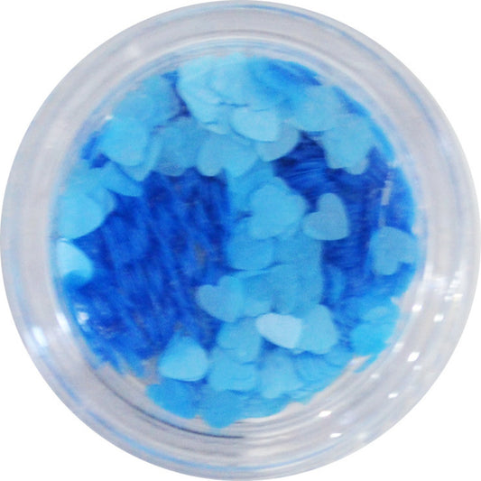 ハートの形のホログラム パステルブルー 3mm / ネイル ラメ グリッター ホログラム