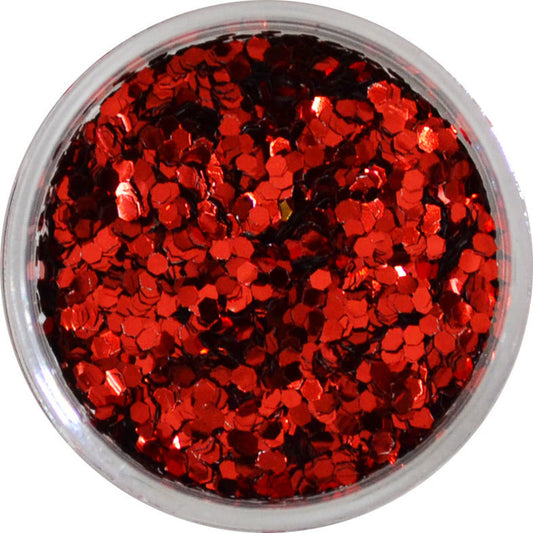 六角ホロ ヘキサゴン メタリック ホログラム hm08 ファイヤーレッド 1mm プリンセスジュエリー / ネイル ラメ グリッター ホログラム