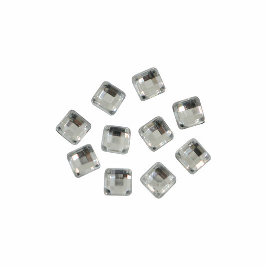アクリルストーン 15粒 スクエア ストーン 05 クリスタル   4㎜  クリア 四角 ネイルストーン