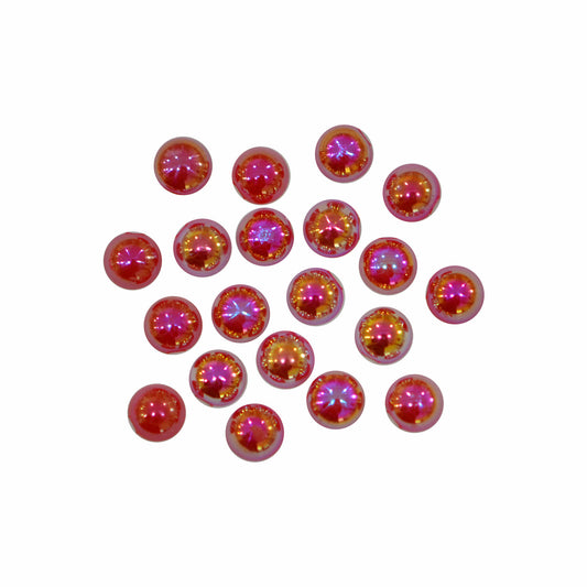 ラインストーン 15粒  ラウンド  シェルストーン 10 レッド アクリルストーン 半丸 サマーネイル