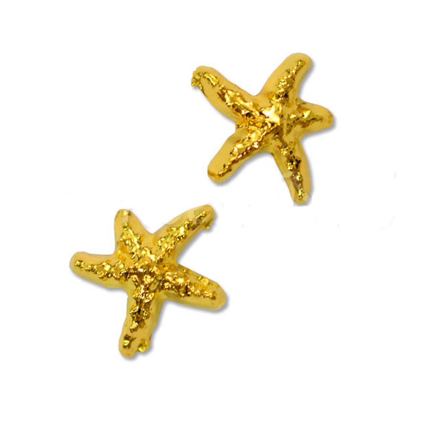 夏にぴったりのジュエリーメタルパーツ 4粒入り starfish 【L】ヒトデ(ゴールド)5mm×5mm