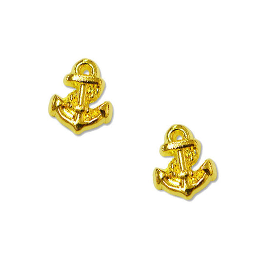 ジュエリーメタルパーツ 碇S イカリS ゴールド 7mm×6mm:2個 Anchor