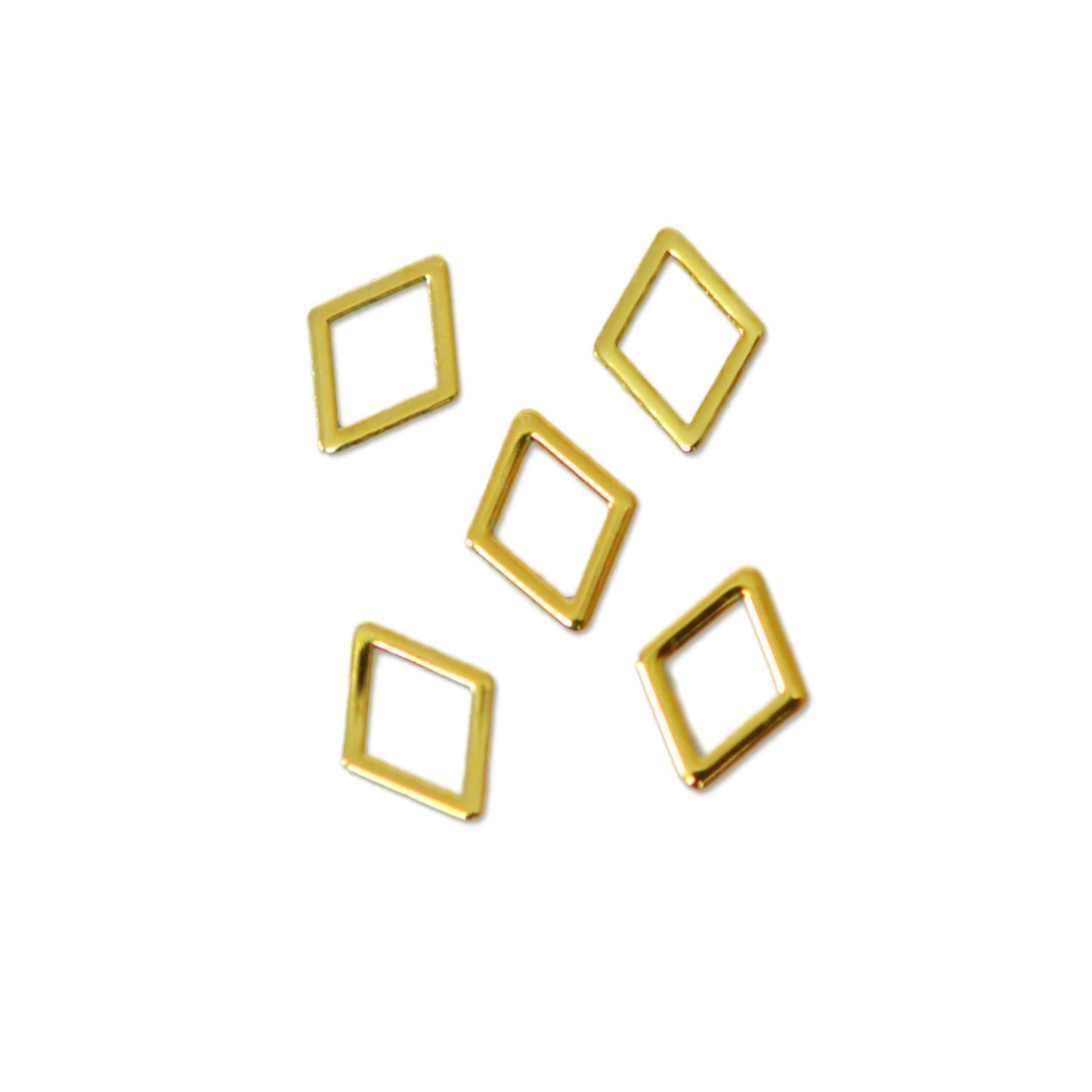 フラットメタルパーツ ランバス ひし形  3mm×4mm ゴールド20個入り mp10053