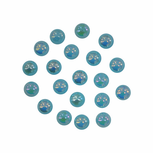 ラインストーン 15粒  ラウンド  シェルストーン 01 スカイブルー アクリルストーン 半丸 サマーネイル