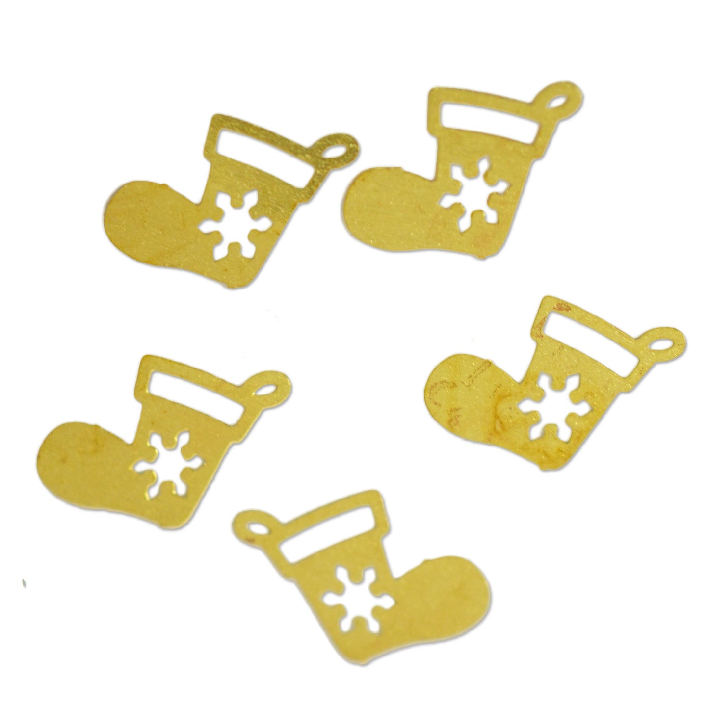 メタルパーツ クリスマスブーツ 長靴 くつした  7×6mm ゴールド 20p入り mp10042