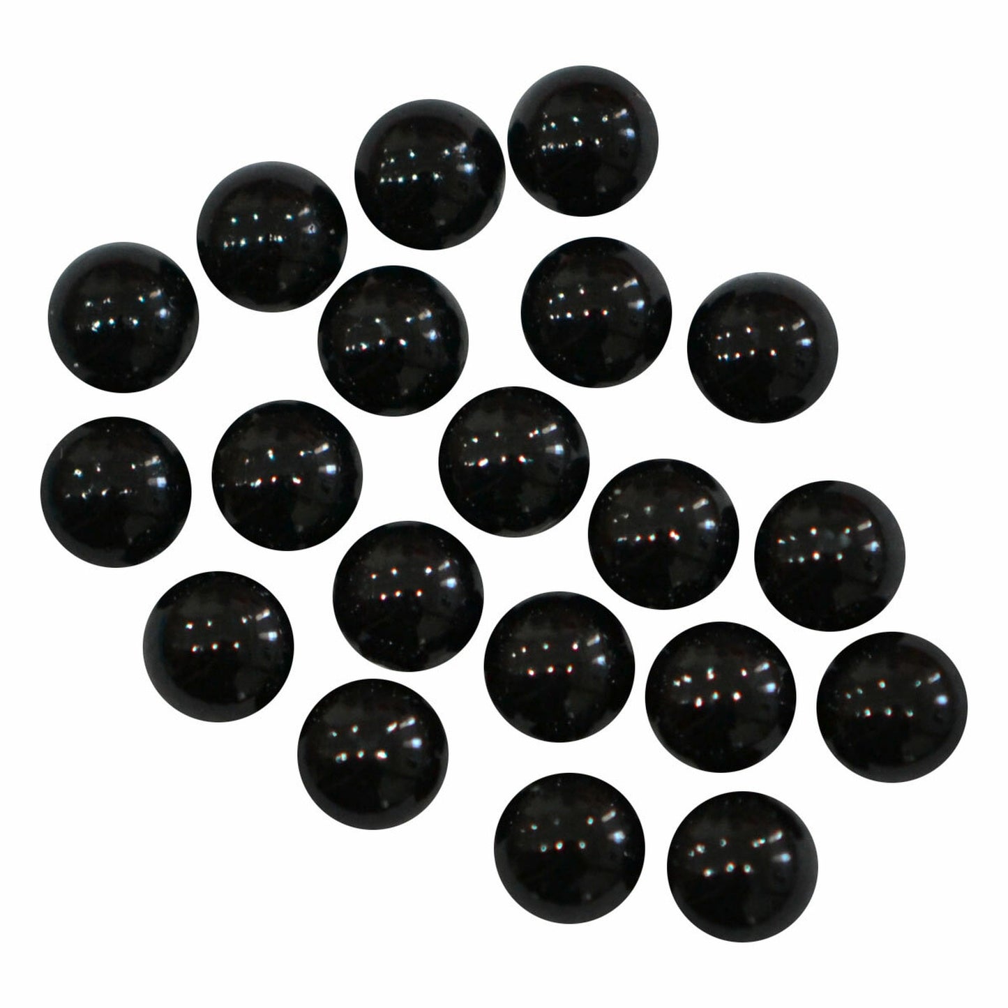 ラインストーン 15粒 ラウンド 4mm サマーネイル 03 ジェット ブラック アクリルストーン 半丸