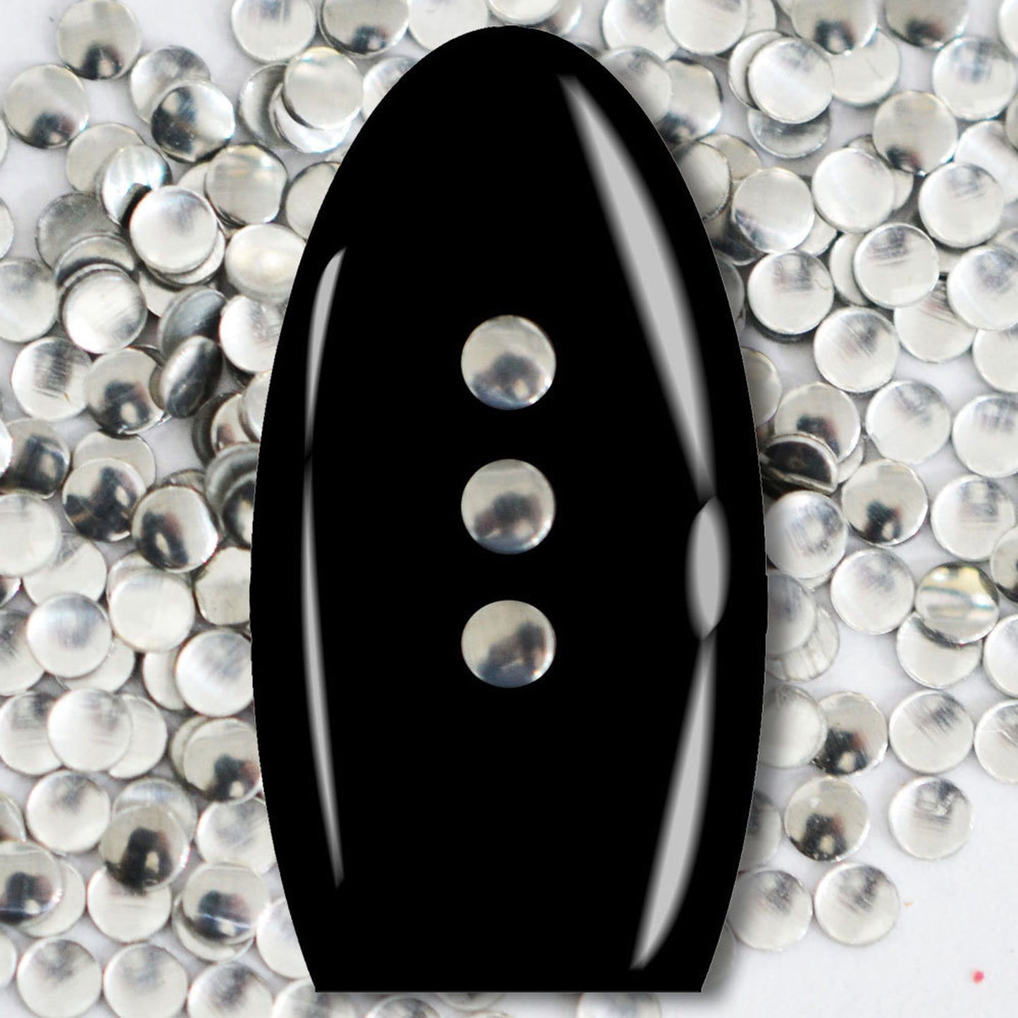 メタルスタッズ 2mm ラウンド シルバー 約100粒 STZ014