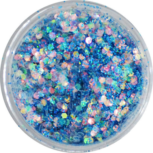 グリッターミックスホログラム GMH-28 マリンブルー プリンセスジュエリー / ネイル ラメ グリッター ホログラム