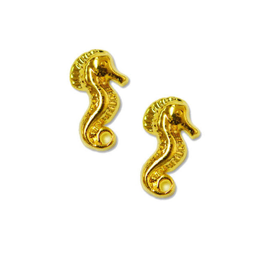 ジュエリーメタルパーツ タツノオトシゴ2個入り sea horse ゴールド 8mm×5mm