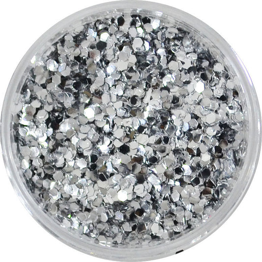 六角ホロ ヘキサゴン メタリック ホログラム hm02 シルバー 1mm プリンセスジュエリー / ネイル ラメ グリッター ホログラム