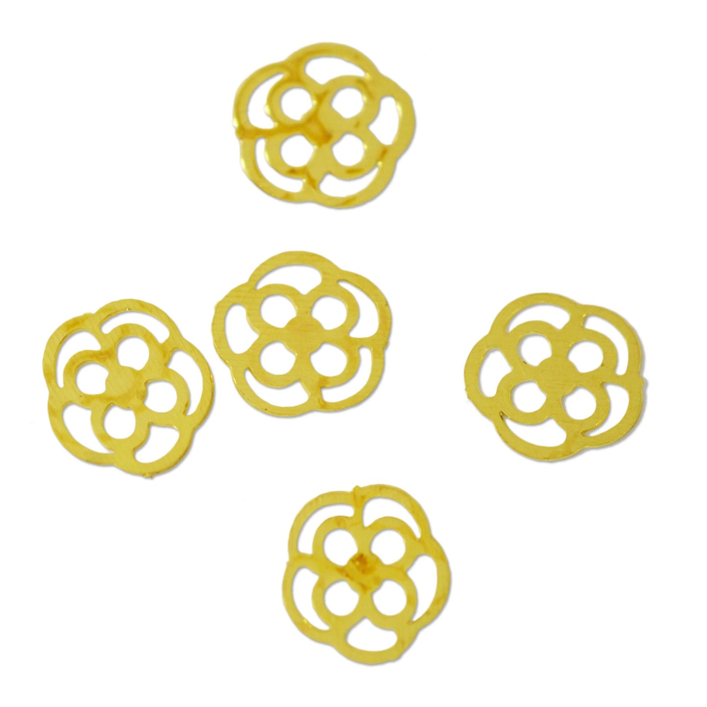 メタルパーツ カメリアL 5mm×5mm ゴールド20p mp10038