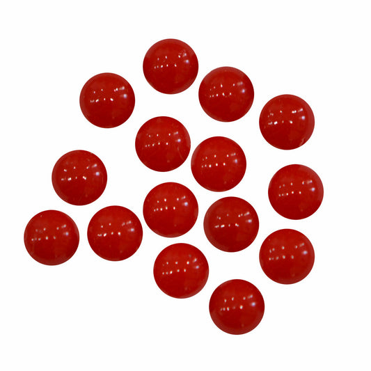 ラインストーン 15粒  ラウンド 4mm サマーネイル 01 レッド アクリルストーン 半丸
