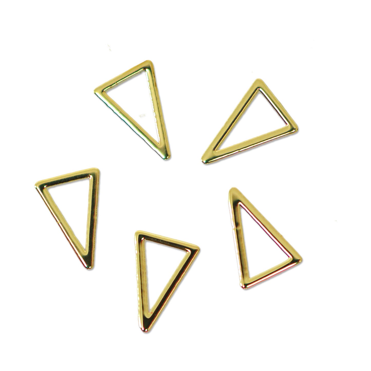 メタルパーツ/三角 トライアングル中抜き 3mm×5mm(ゴールド)/20p入りmp10026