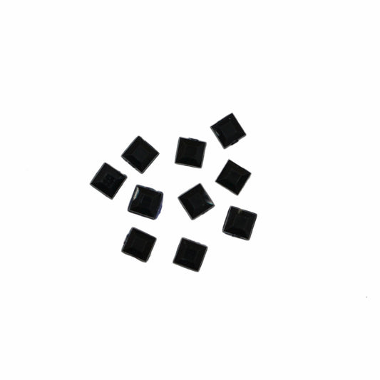 アクリルストーン 15粒 スクエア ストーン 07 ジェット ブラック  3㎜  四角 ネイルストーン
