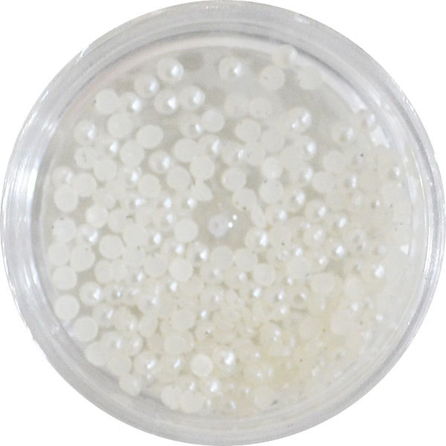 半丸パール 1㎜ 約100粒 丸いプラスチックケース入り