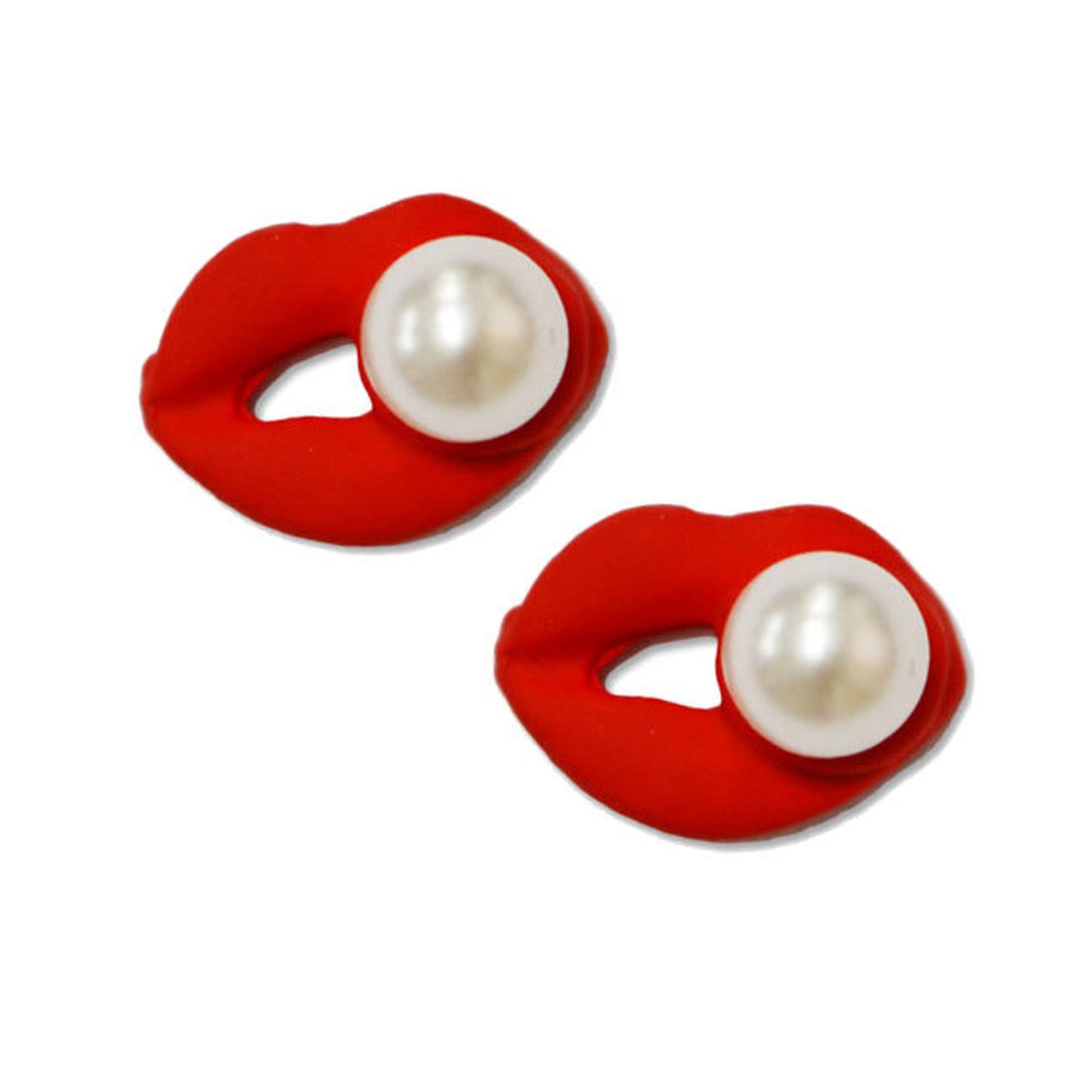 ジュエリーパーツ リップパール 2個入り lips&pearl 9mm×6mm パールを咥えた唇