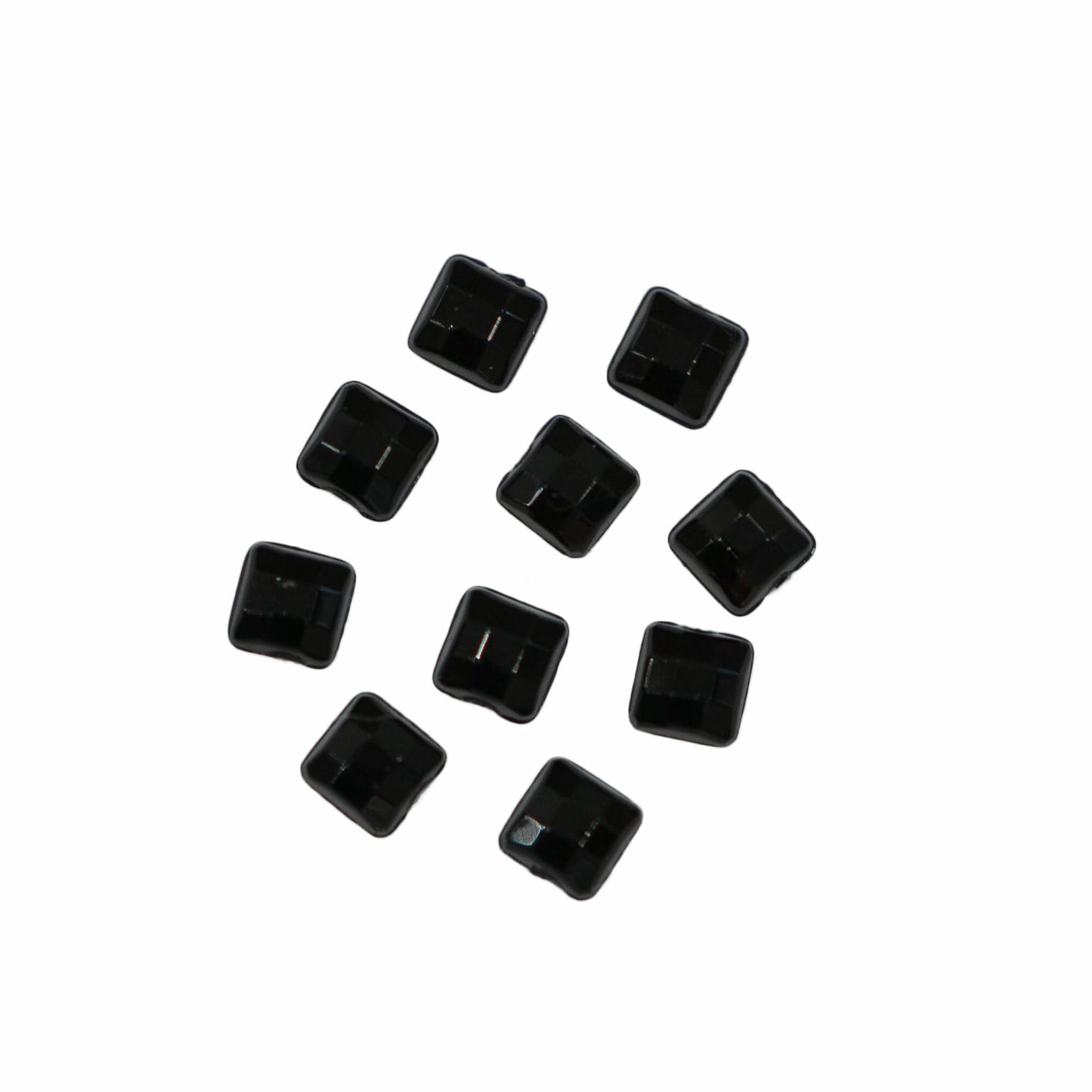 アクリルストーン 15粒 スクエア ストーン 01 ジェット ブラック 4㎜ 四角 ネイルストーン