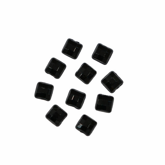 アクリルストーン 15粒 スクエア ストーン 01 ジェット ブラック   4㎜  四角 ネイルストーン