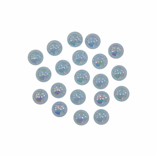 ラインストーン 15粒  ラウンド  シェルストーン 11 ウォーターブルー アクリルストーン 半丸 サマーネイル