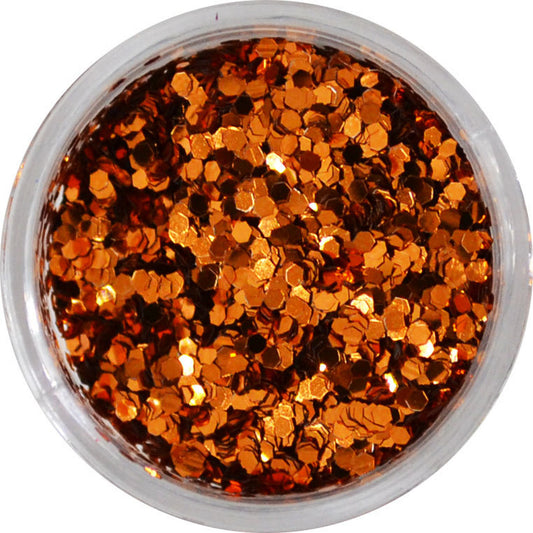 六角ホロ ヘキサゴン メタリック ホログラム hm03 コッパー 1mm プリンセスジュエリー / ネイル ラメ グリッター ホログラム