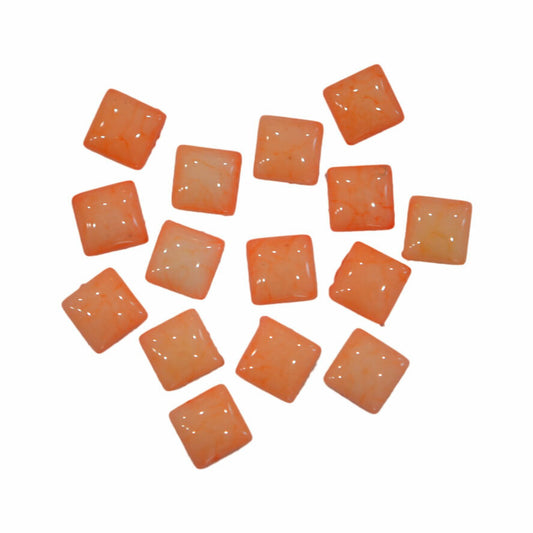 サマーネイル ラインストーン 15粒  スクエア5㎜ ライトコーラル アクリルストーン 四角