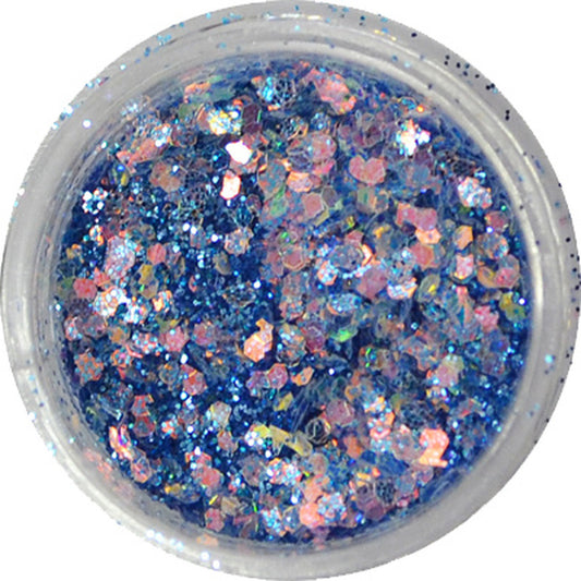 グリッターミックスホログラム GMH-25 シャインブルー プリンセスジュエリー / ネイル ラメ グリッター ホログラム