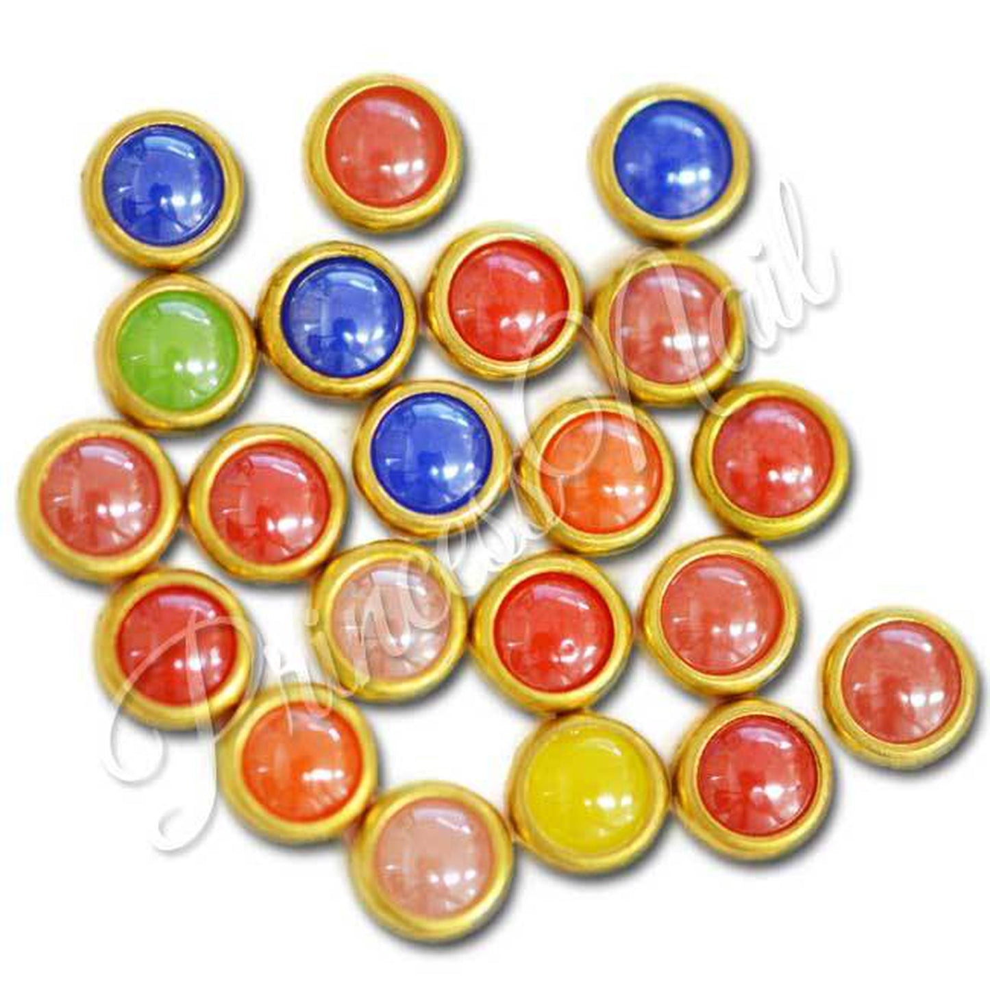 メタルパーツ ジュエリーメタルスタッズ ラウンド3mm 55番 カラーアソート/40p前後入り
