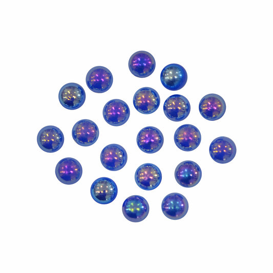 ラインストーン 15粒  ラウンド  シェルストーン 08 ロイヤルブルー アクリルストーン 半丸 サマーネイル